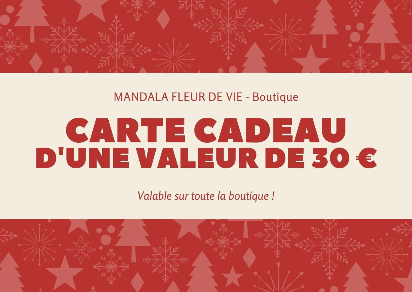 Carte Cadeau - Mandala Fleur de vie