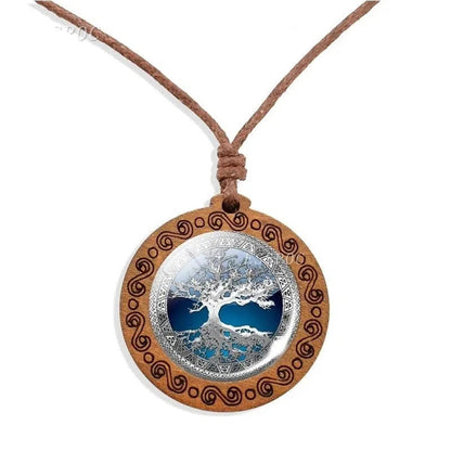 Collier Arbre de Vie Bleu - Mandala Fleur de vie