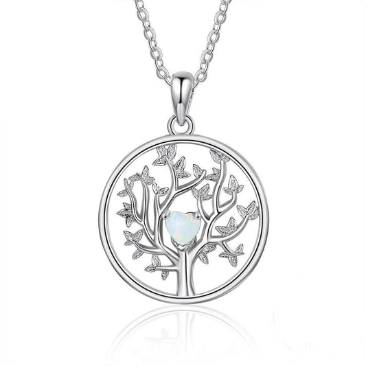 Collier Arbre de Vie - Cœur - Mandala Fleur de vie