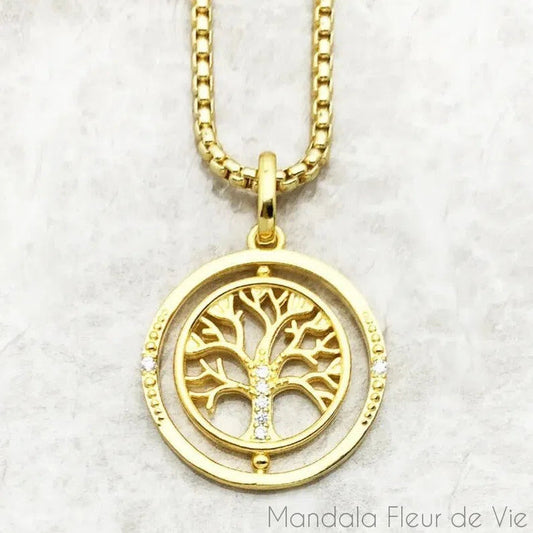 Collier Arbre de Vie Or - Mandala Fleur de vie