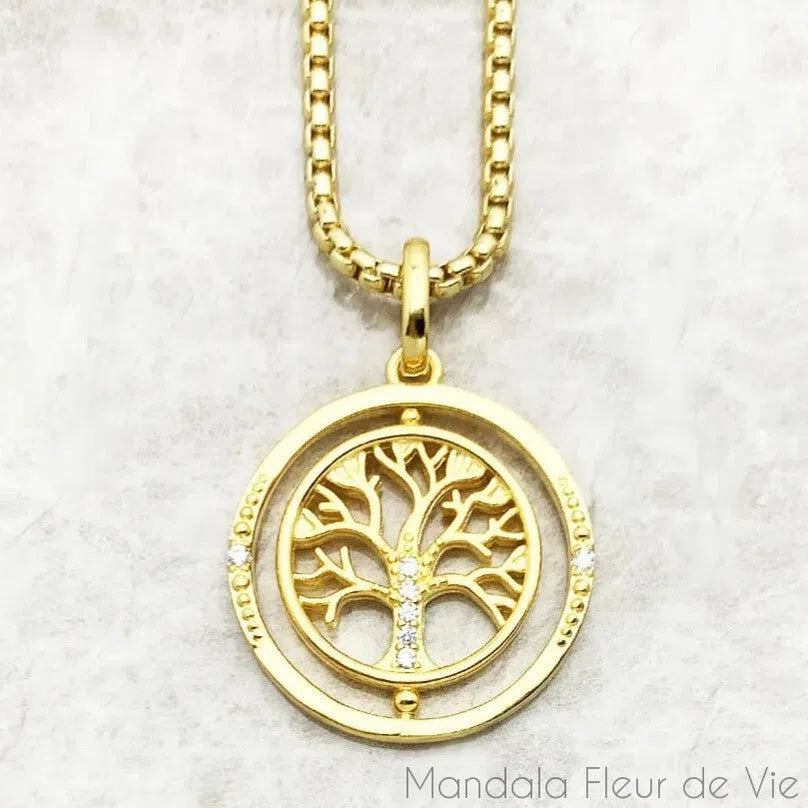 Collier Arbre de Vie Or - Mandala Fleur de vie