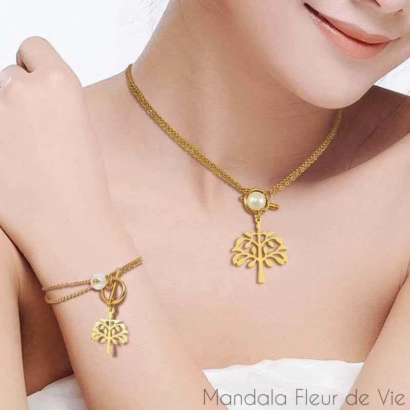 Collier Arbre de Vie avec Bracelet assorti