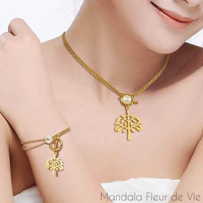 Collier Arbre de Vie avec Bracelet assorti