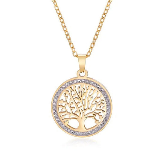 Collier Arbre de Vie et Cristaux