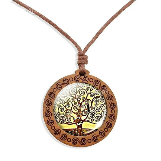 Collier Arbre de vie Bois Spirale