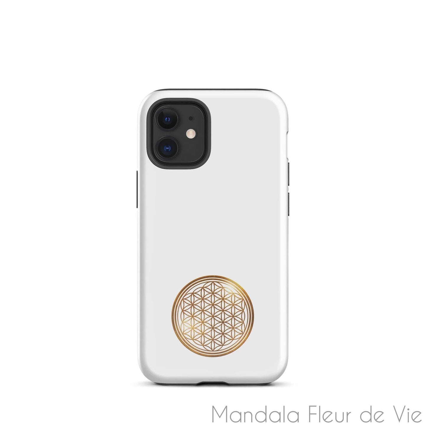 Coque d'iPhone® rigide Fleur de Vie Or - Mandala Fleur de vie