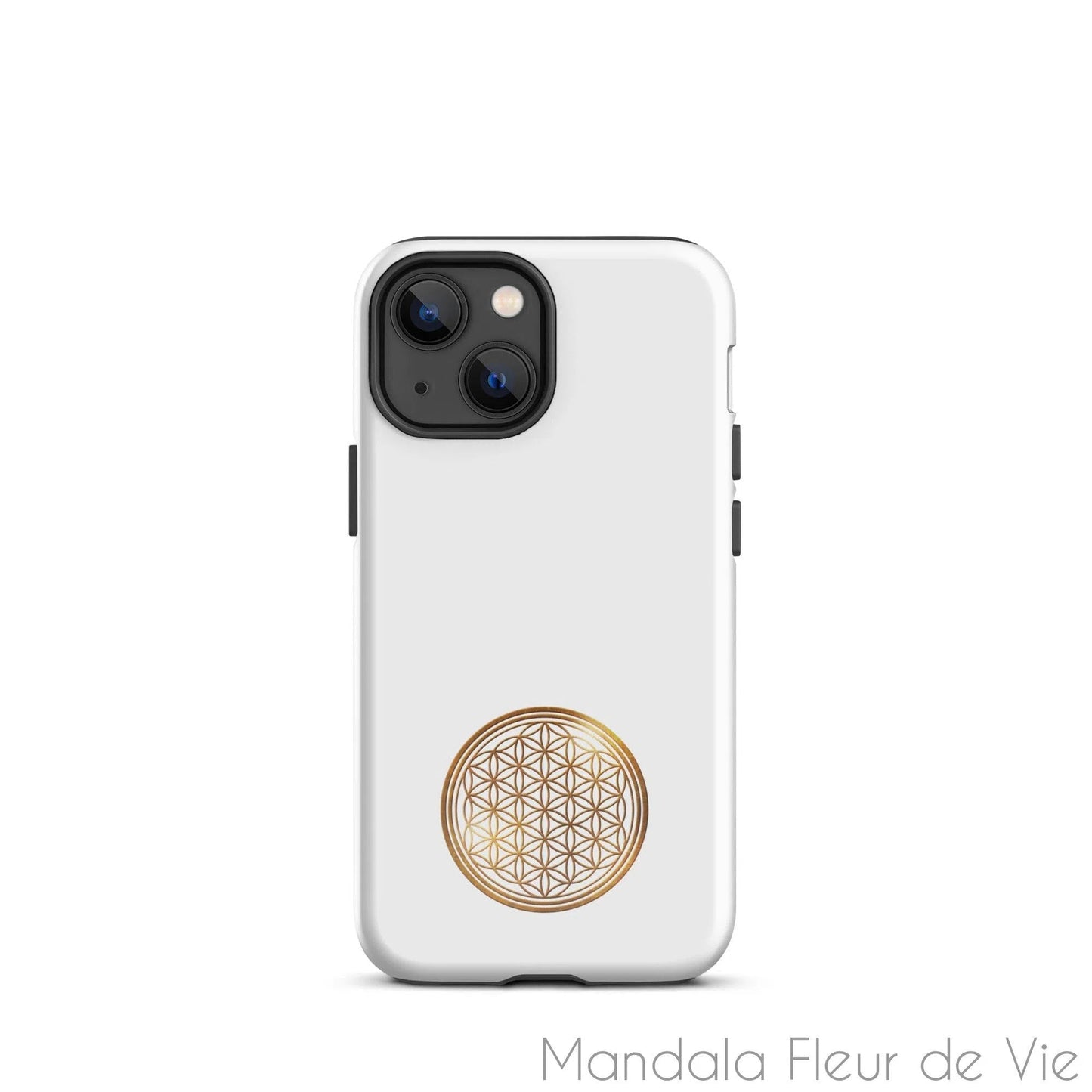 Coque d'iPhone® rigide Fleur de Vie Or - Mandala Fleur de vie