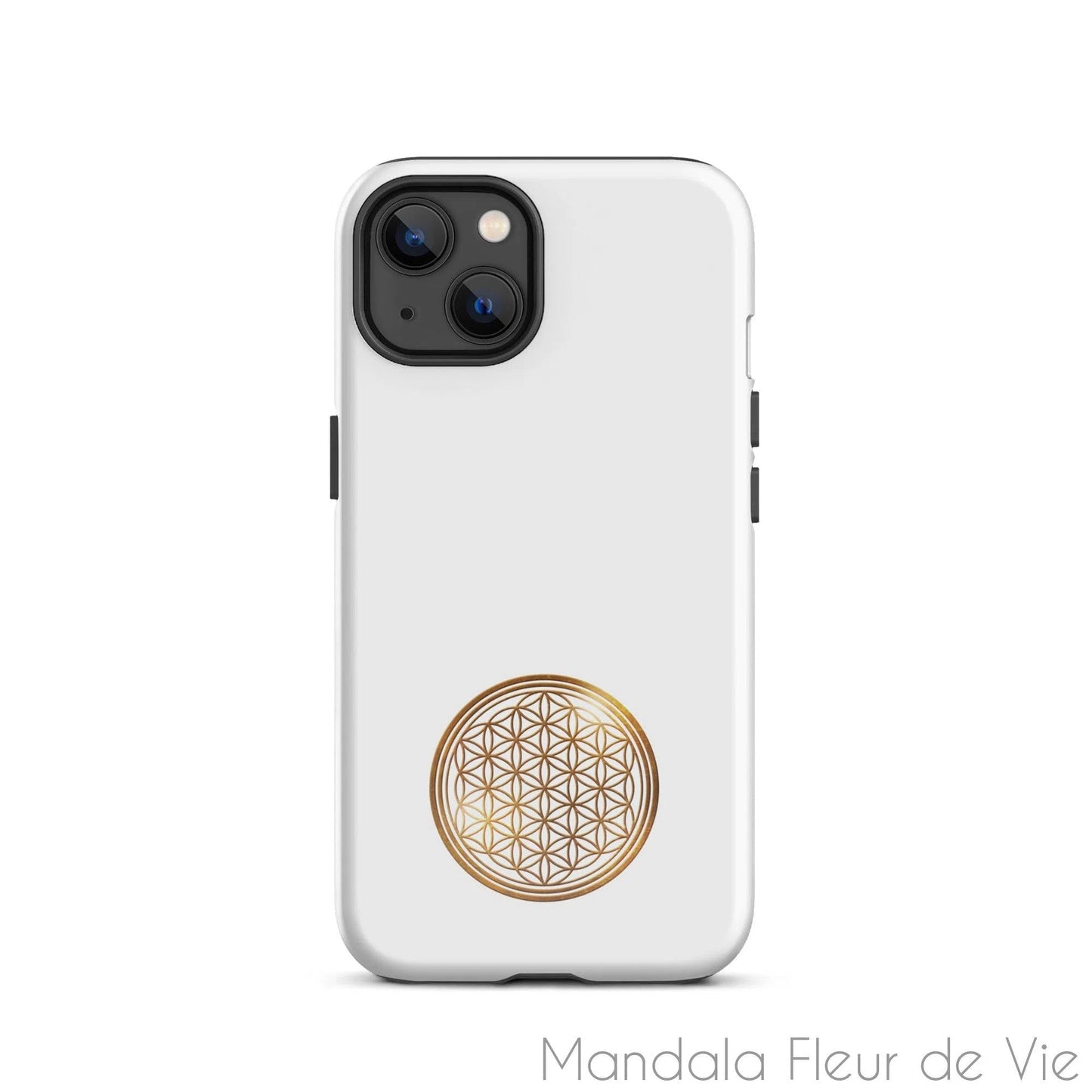 Coque d'iPhone® rigide Fleur de Vie Or - Mandala Fleur de vie