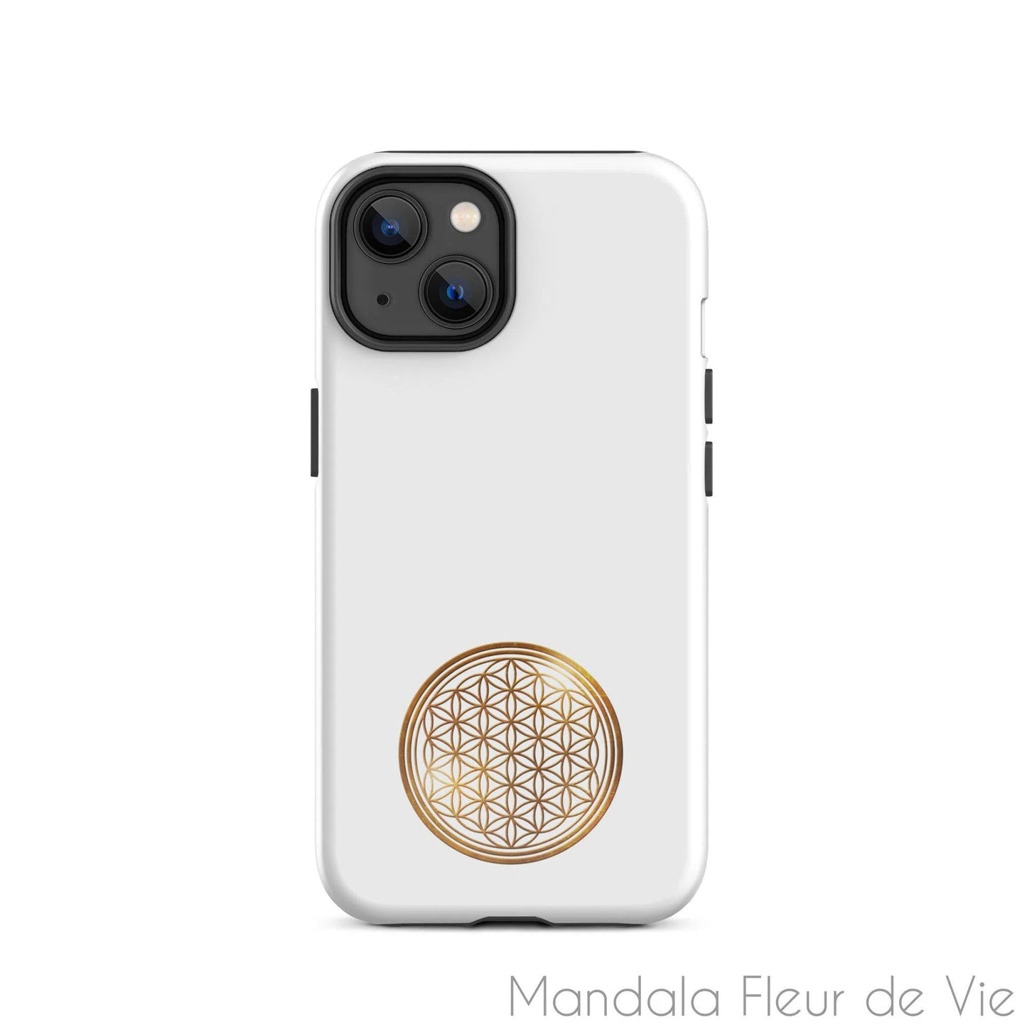 Coque d'iPhone® rigide Fleur de Vie Or - Mandala Fleur de vie