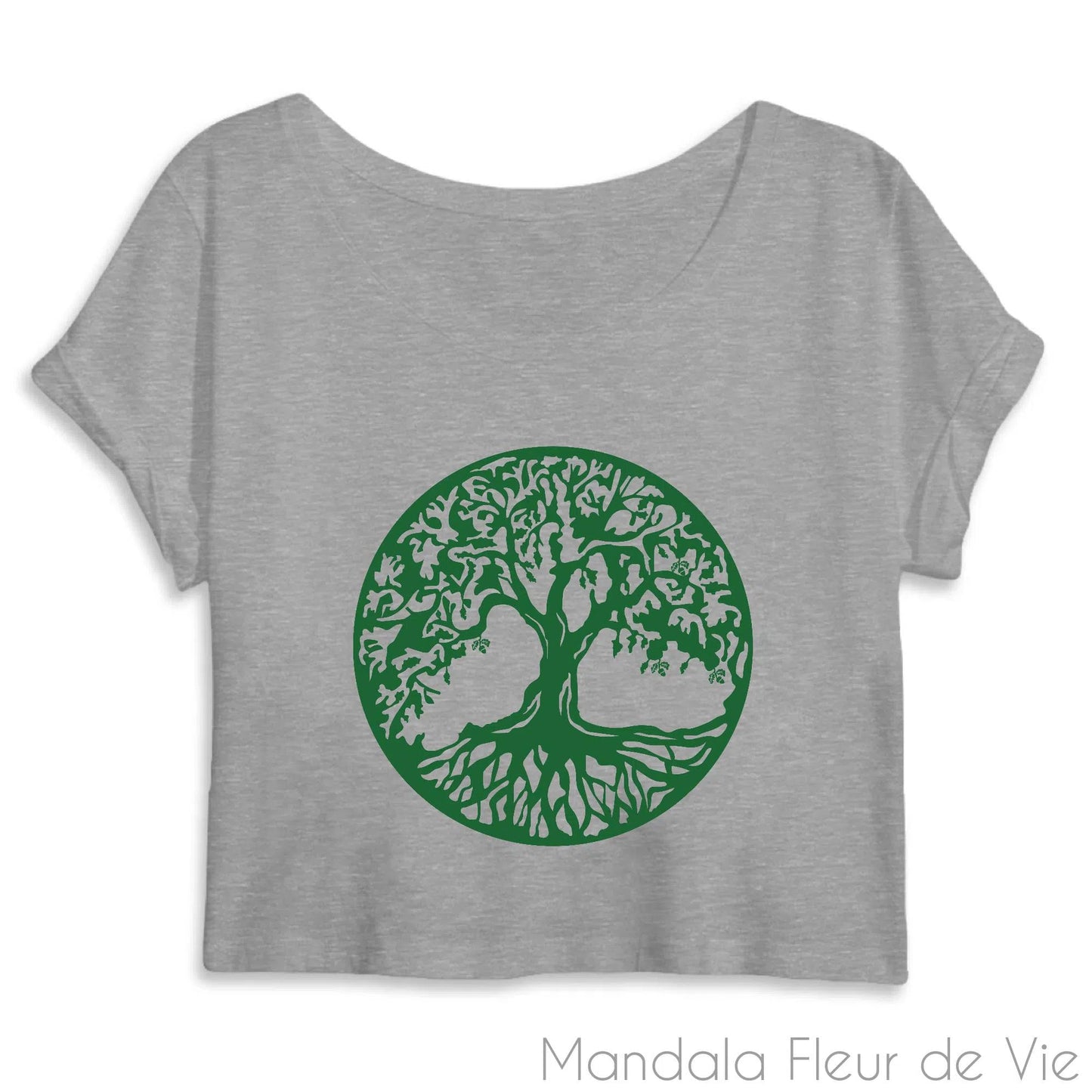 Crop Top Arbre de Vie Vert