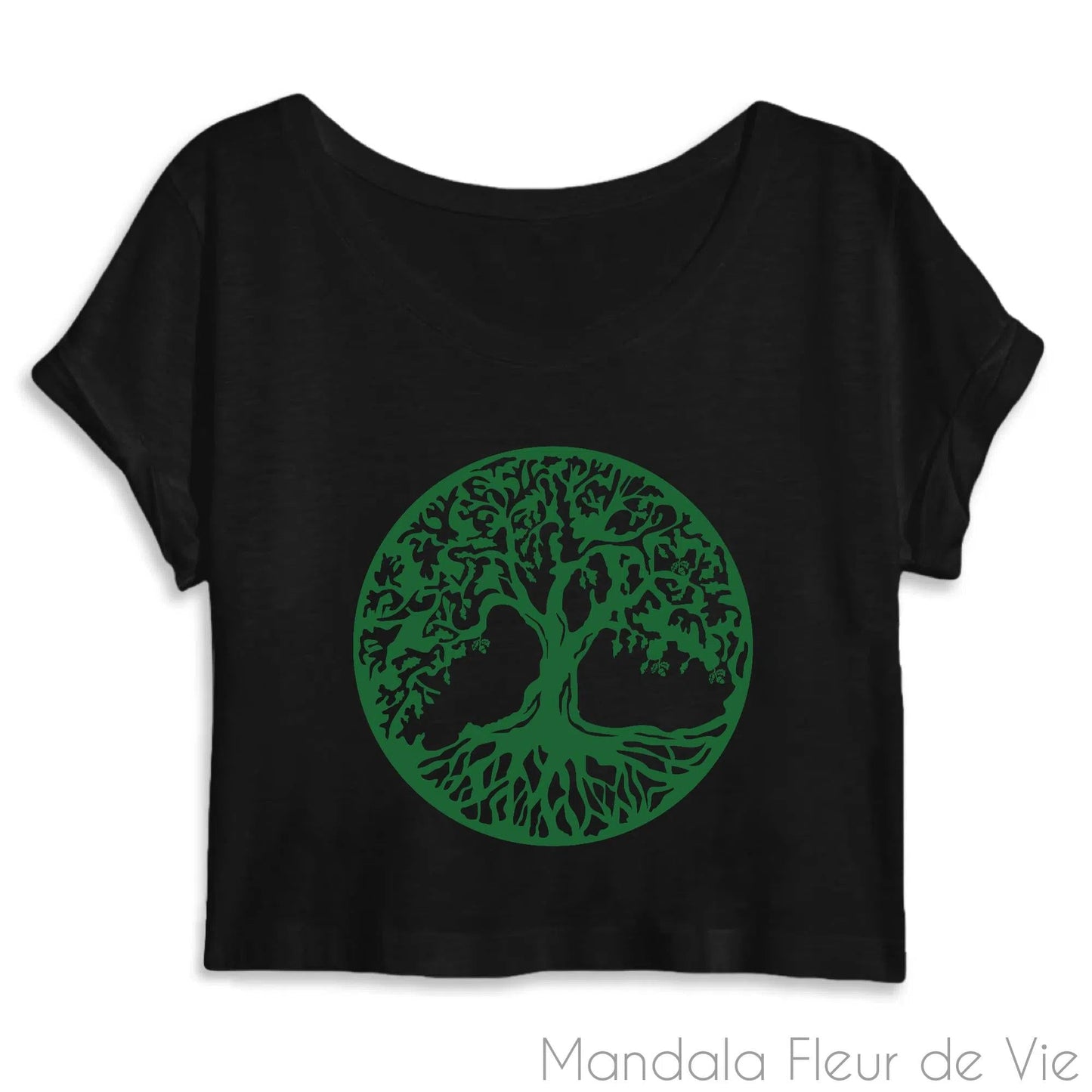 Crop Top Arbre de Vie Vert