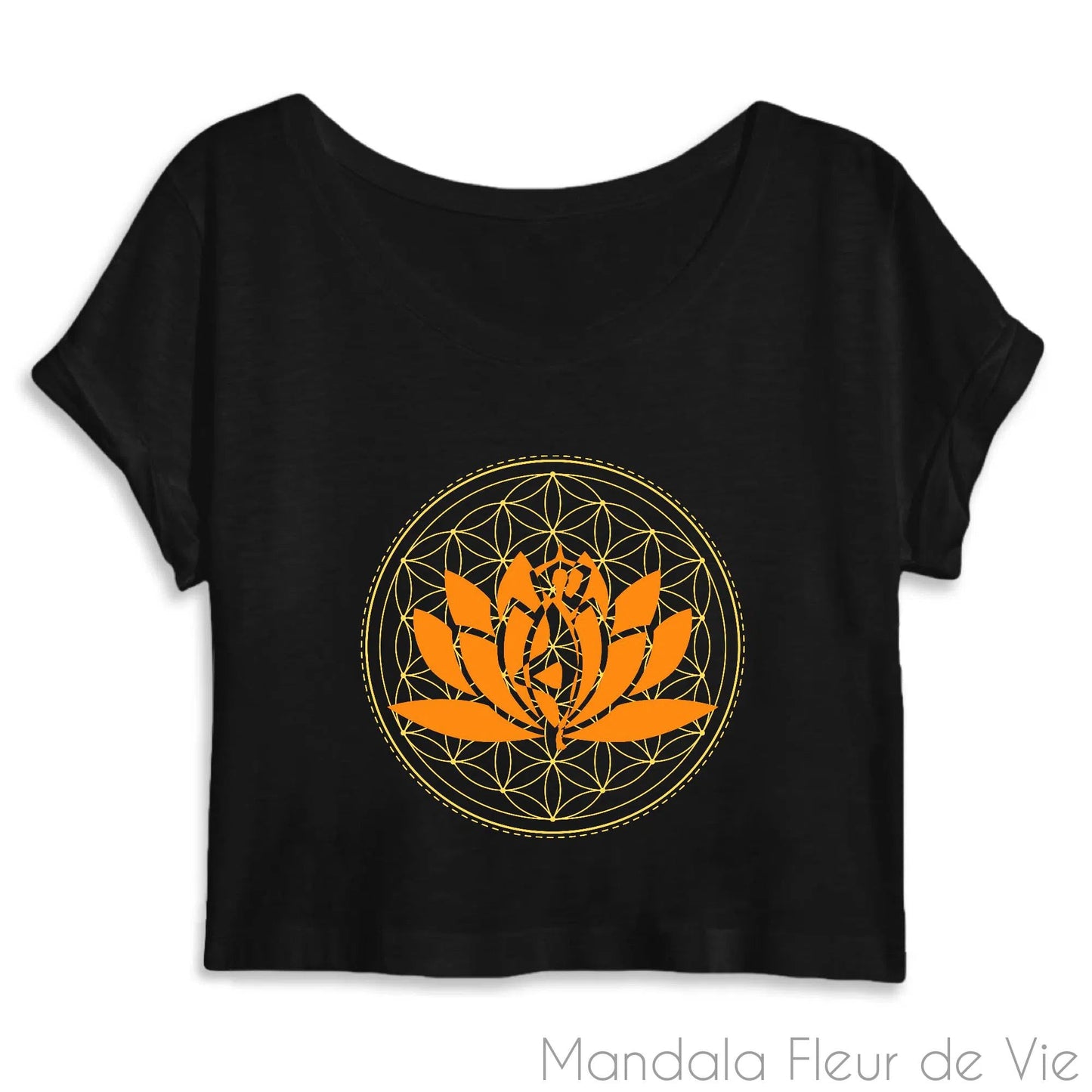 Crop Top Femme Fleur de Vie Yoga