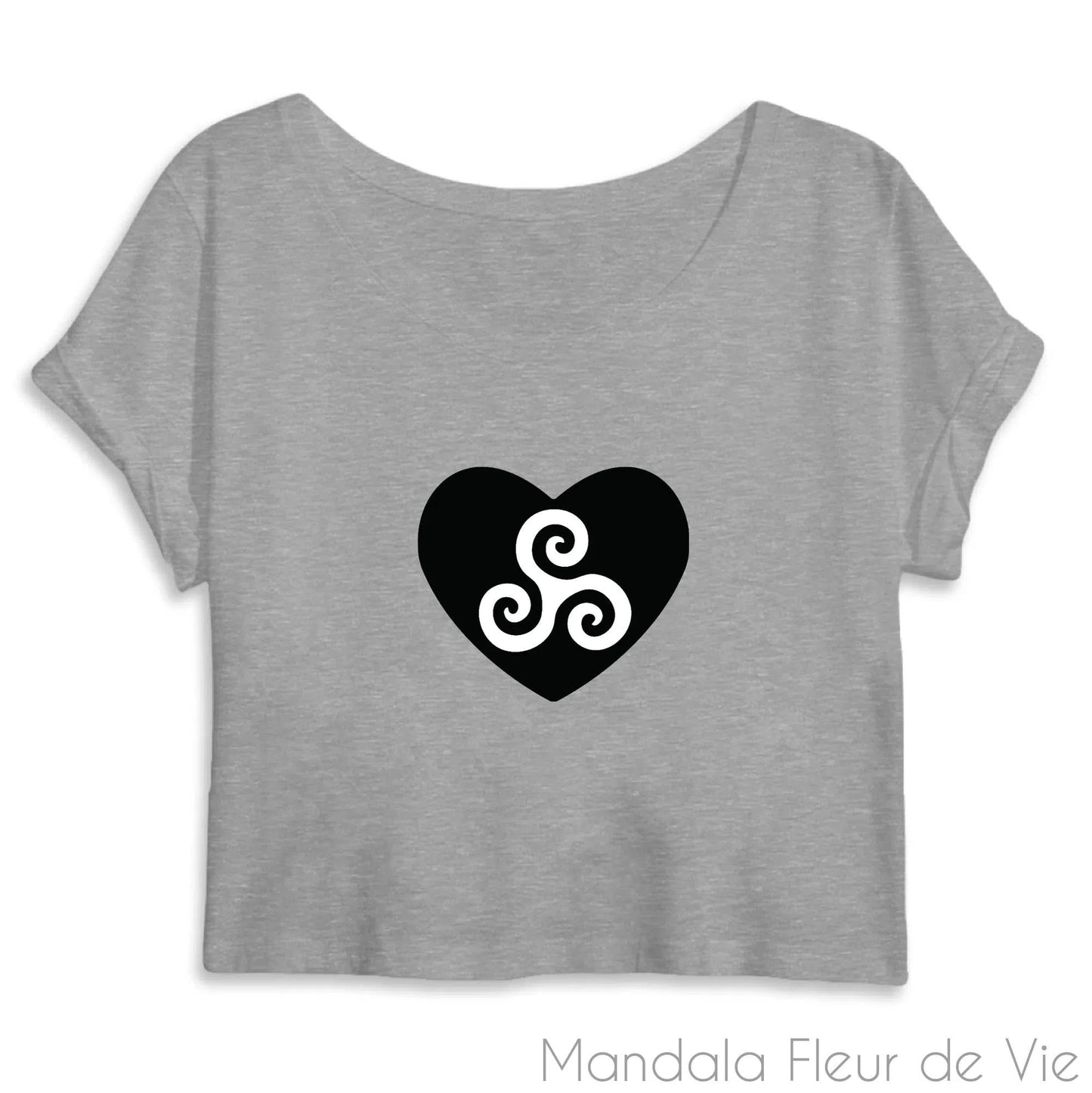 Crop Top Femme Mandala Coeur Triskel