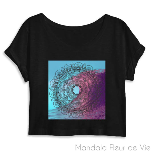 Crop Top Femme Mandala Vagues