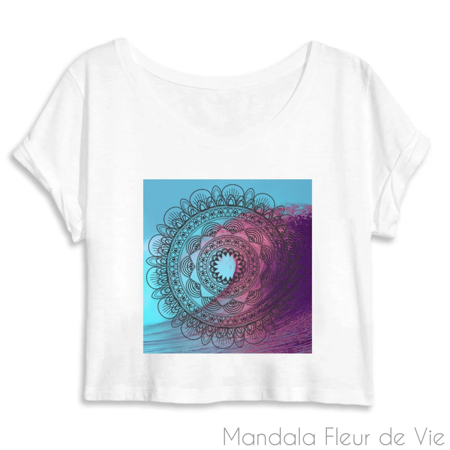 Crop Top Femme Mandala Vagues