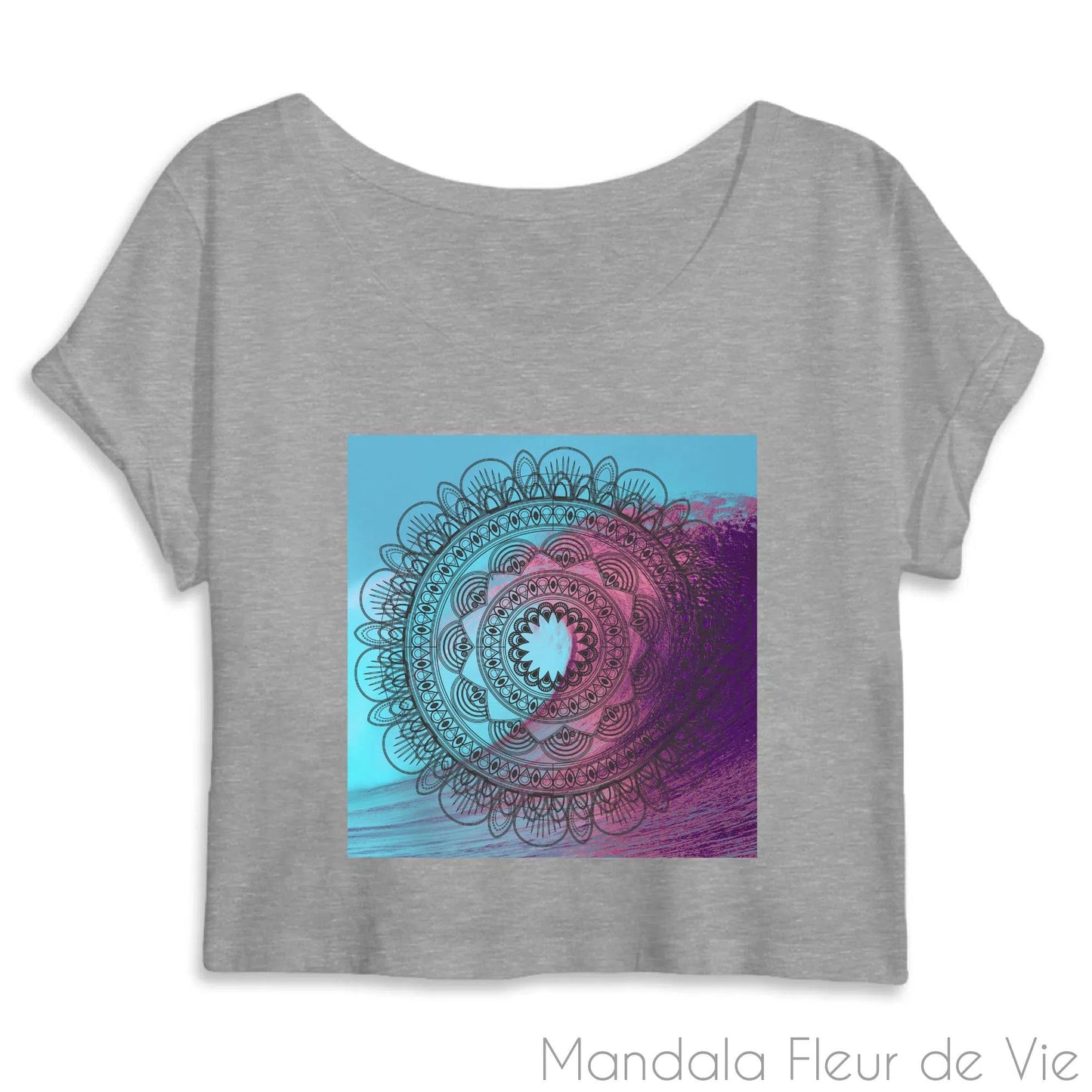 Crop Top Femme Mandala Vagues