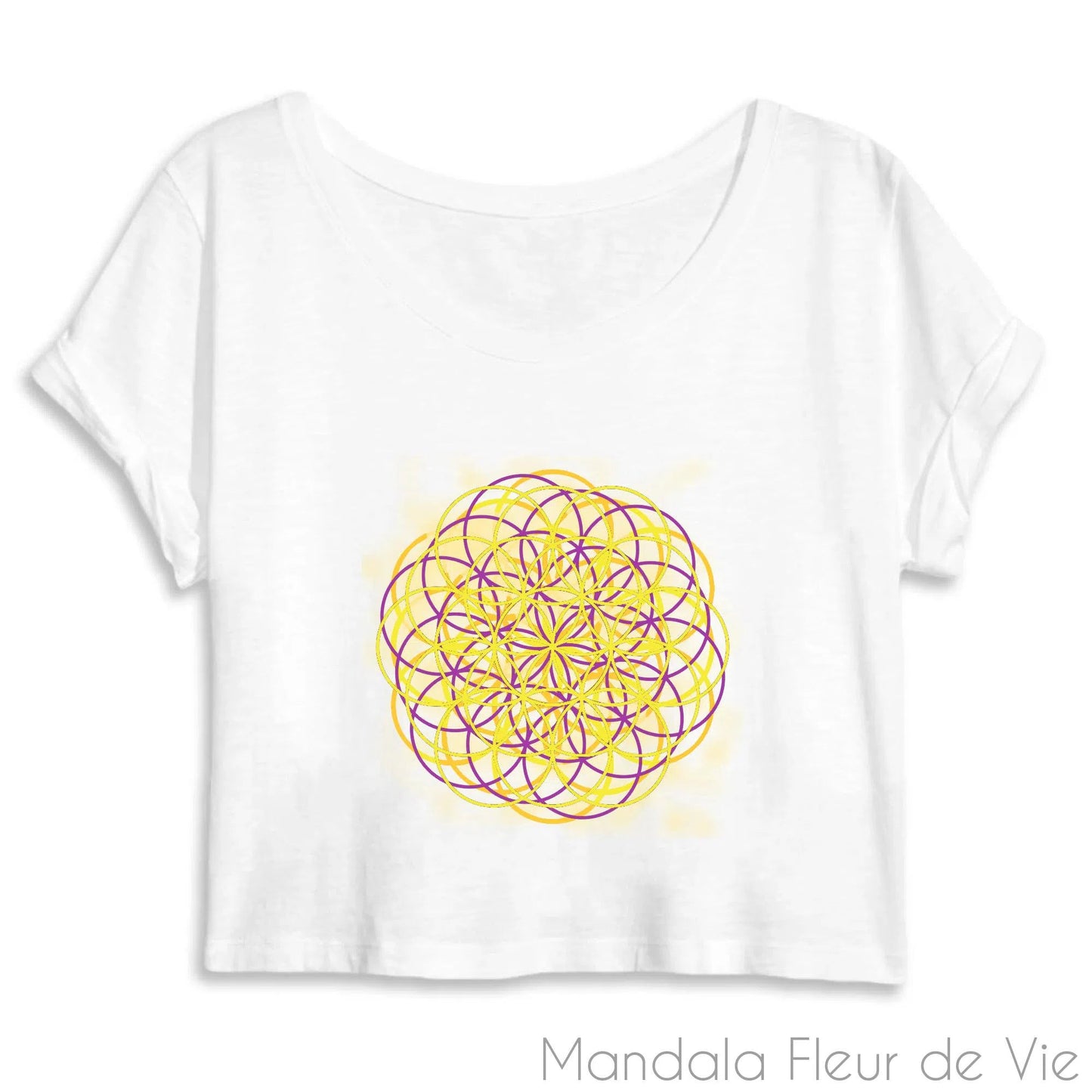 Crop Top Femme "Feu d'Artifice Fleurs de Vie"