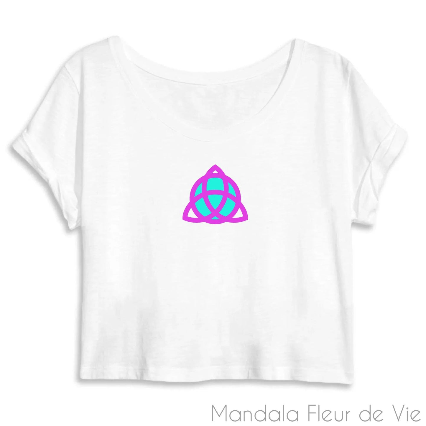 Crop Top Femme en Coton Bio Triquetra