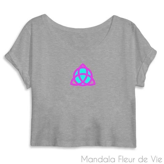 Crop Top Femme en Coton Bio Triquetra