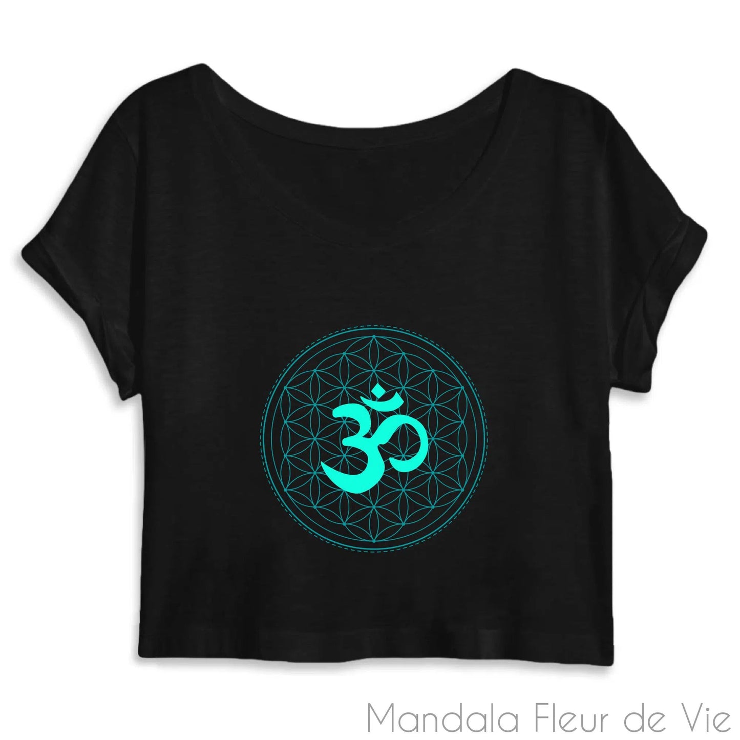 Crop Top Mandala Fleur de Vie Om Vert