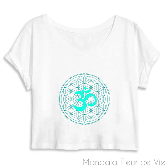 Crop Top Mandala Fleur de Vie Om Vert