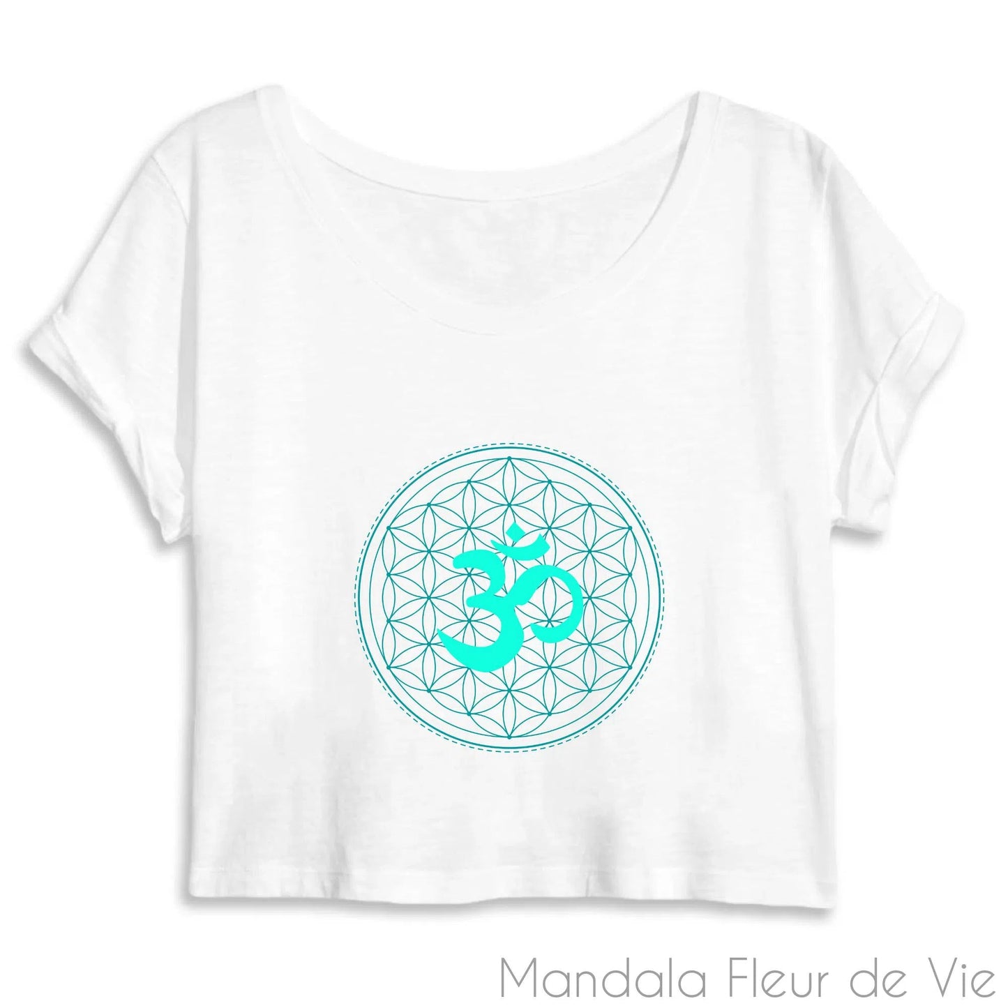 Crop Top Mandala Fleur de Vie Om Vert