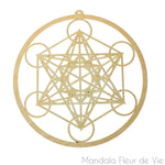 Cube de Metatron en Bois 28 cm - Mandala Fleur de vie