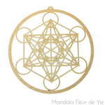 Cube de Metatron en Bois Mandala Fleur de vie