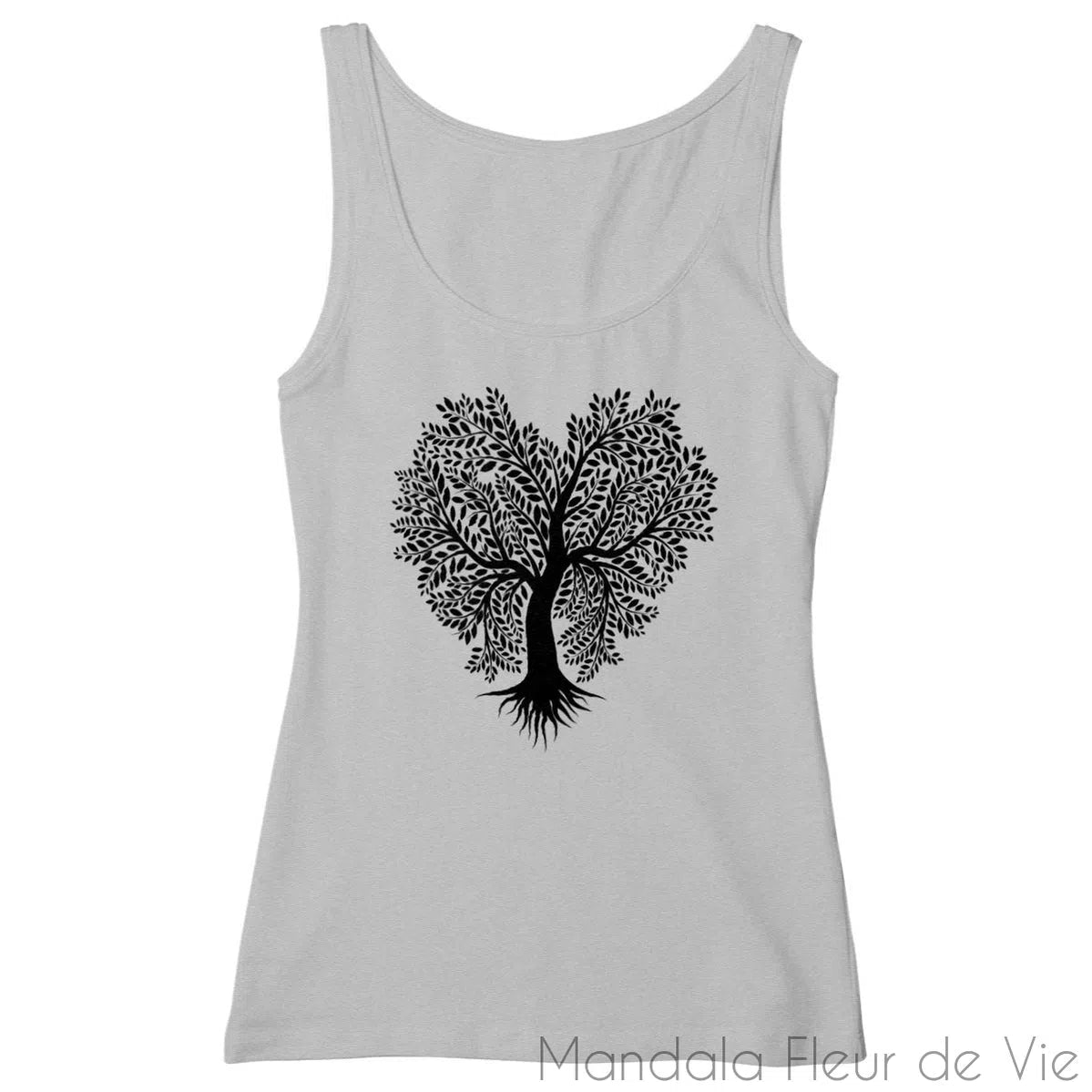 Débardeur Femme Arbre de Vie Cœur - Mandala Fleur de vie