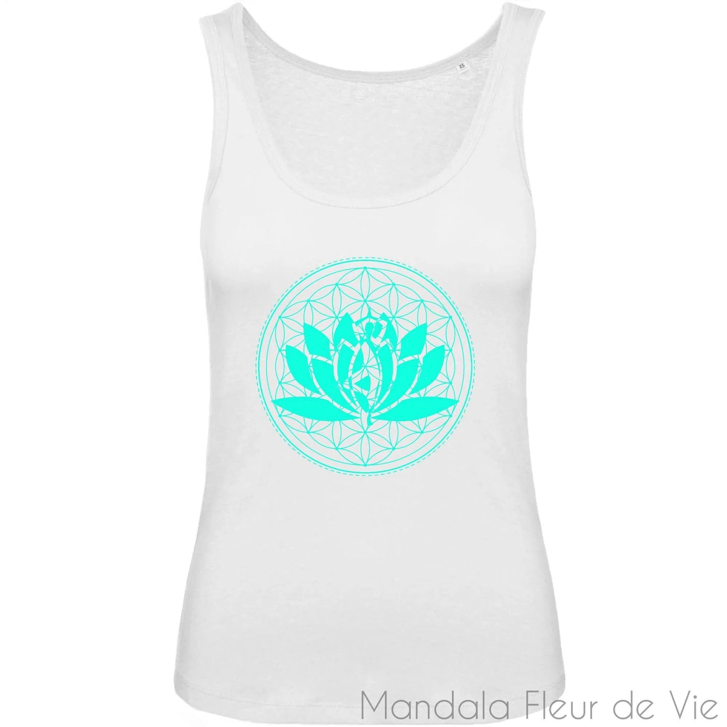 Débardeur Femme Mandala Lotus Vert