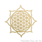 Décoration Murale Fleur de Lotus avec Fleur de Vie Mandala Fleur de vie