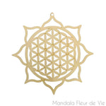 Décoration Murale Fleur de Lotus avec Fleur de Vie Mandala Fleur de vie