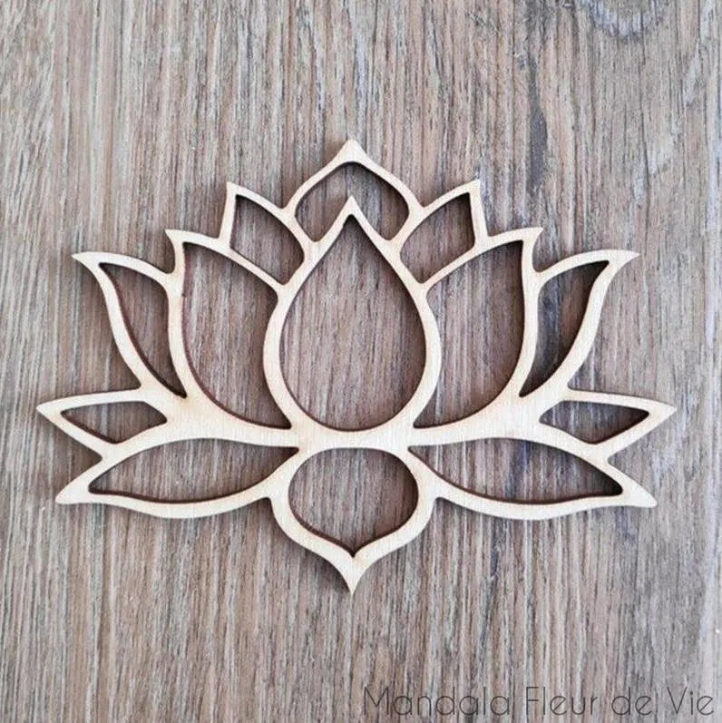 Décoration en Bois Lotus - Mandala Fleur de vie