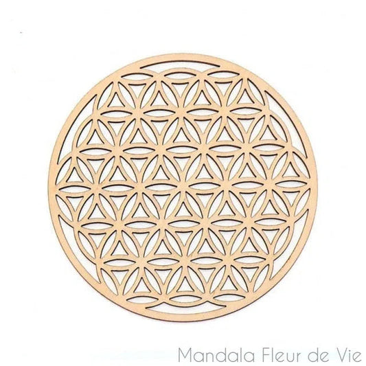 Fleur de Vie en Bois 10 cm - Mandala Fleur de vie