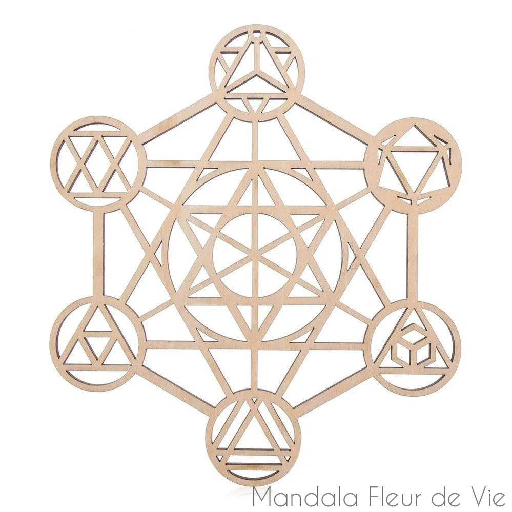 Fleur de Vie en Bois<br>Cube de Métatron - Mandala Fleur de vie