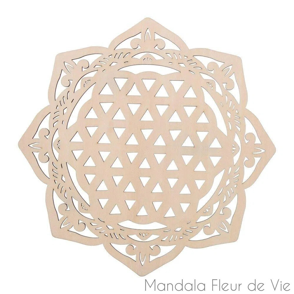 Fleur de Vie en Bois<br>Lotus Sacré - Mandala Fleur de vie