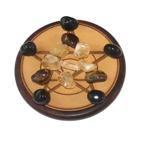 grille de cristaux pentacle