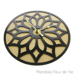 Horloge Murale Mandala Bois -Lotus