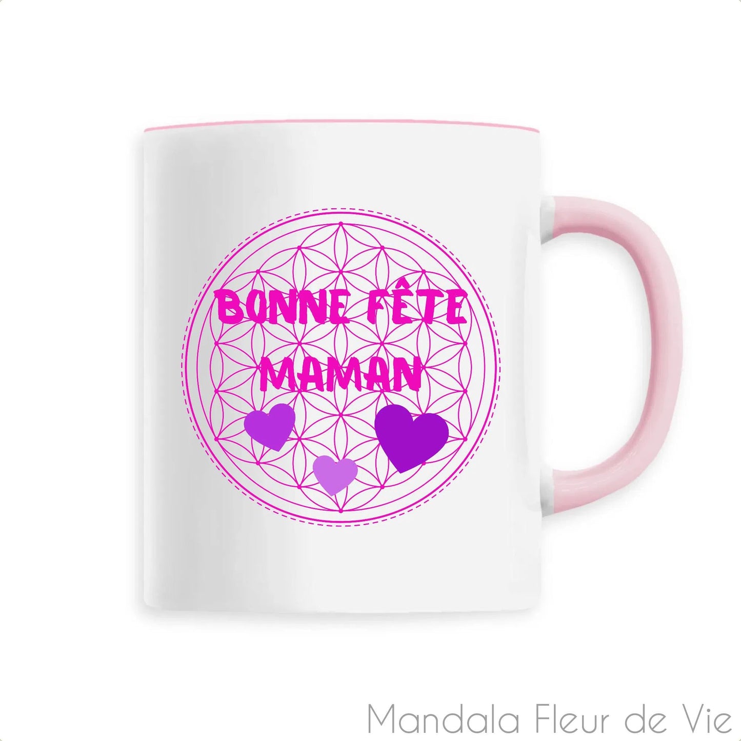 MUG Mandala Fleur de Vie "Bonne Fête Maman"