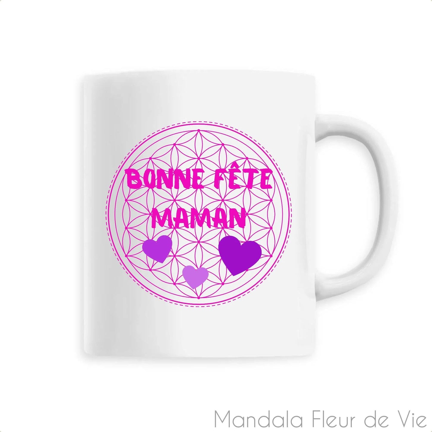 MUG Mandala Fleur de Vie "Bonne Fête Maman"