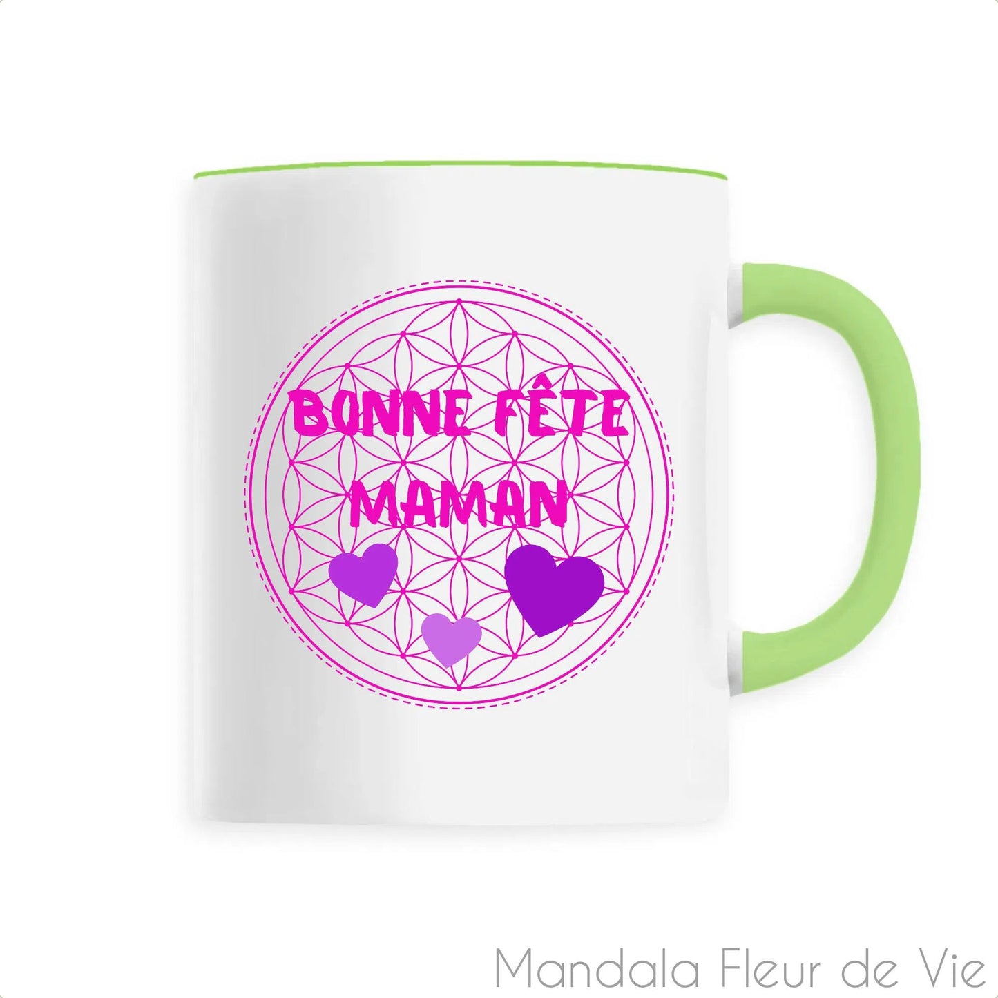 MUG Mandala Fleur de Vie "Bonne Fête Maman"