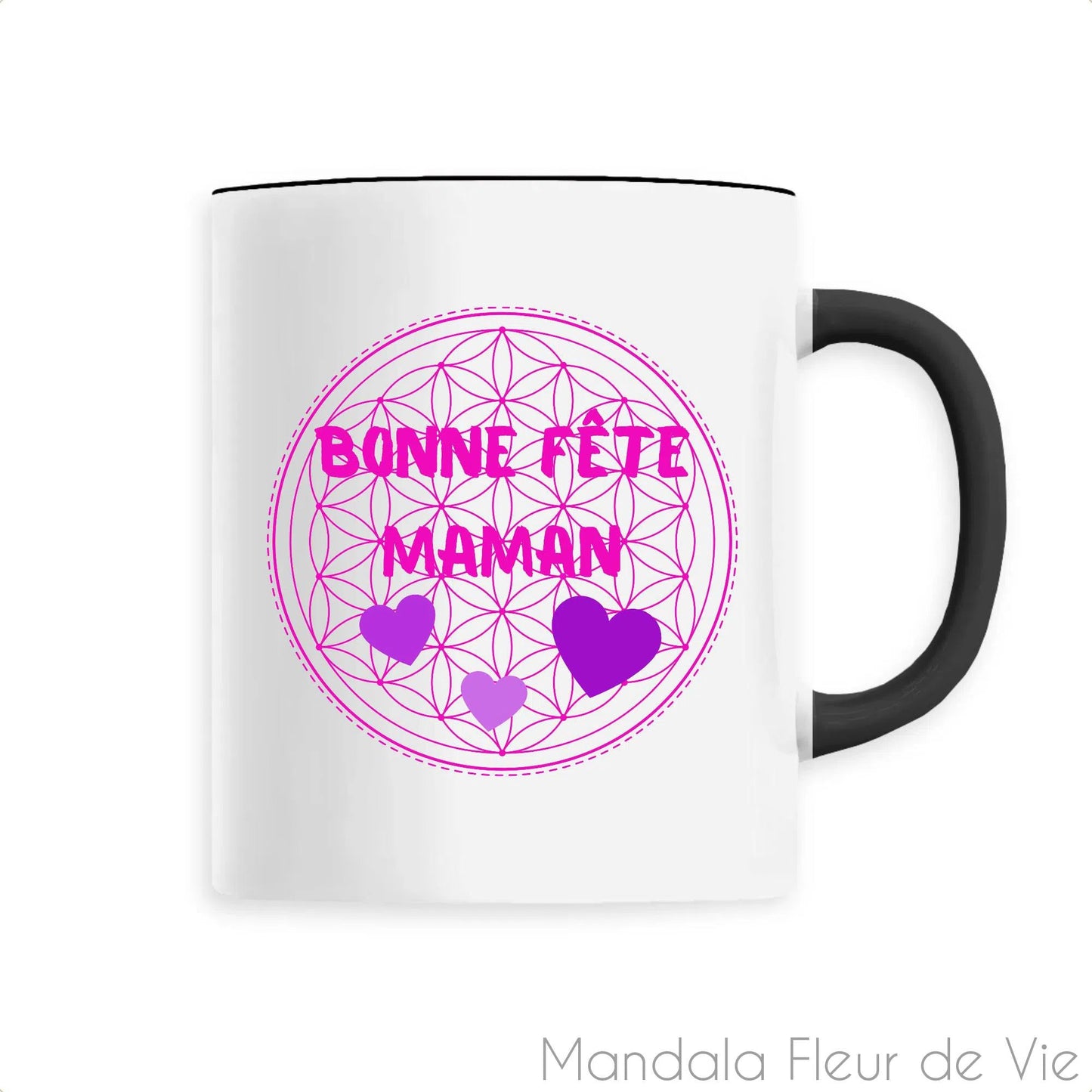 MUG Mandala Fleur de Vie "Bonne Fête Maman"