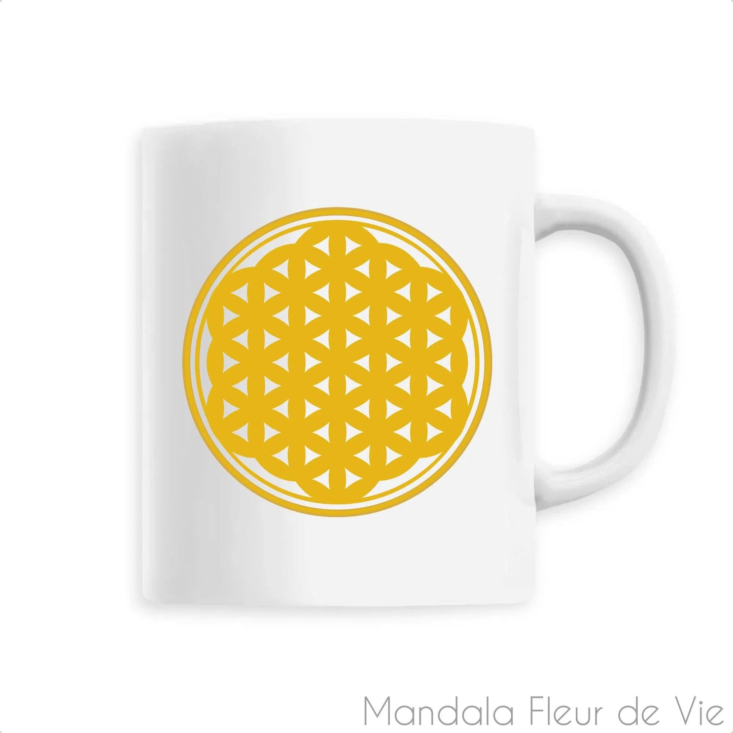 Mug Fleur de Vie Jaune Or