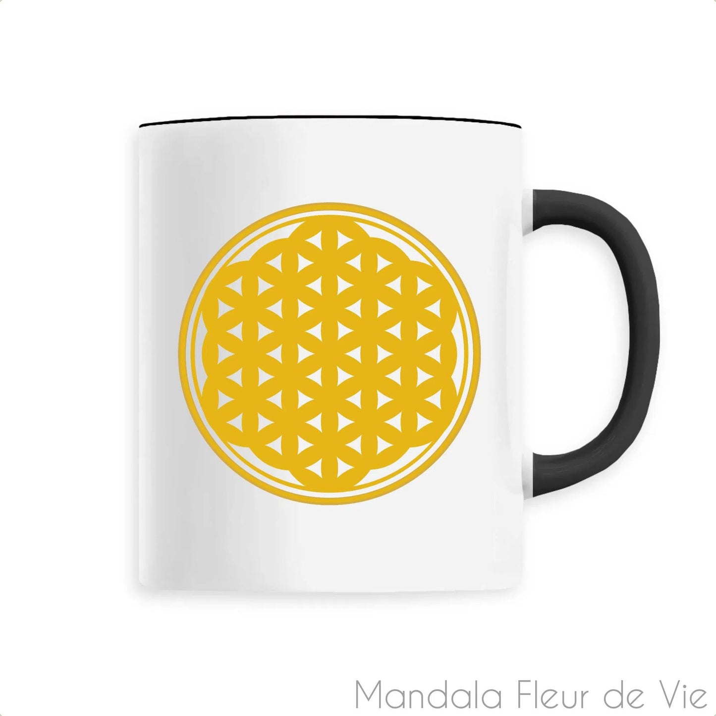 Mug Fleur de Vie Jaune Or