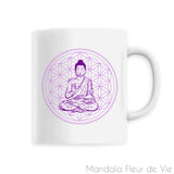 Mug Fleur de Vie Violette avec Bouddha