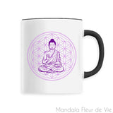 Mug Fleur de Vie Violette avec Bouddha