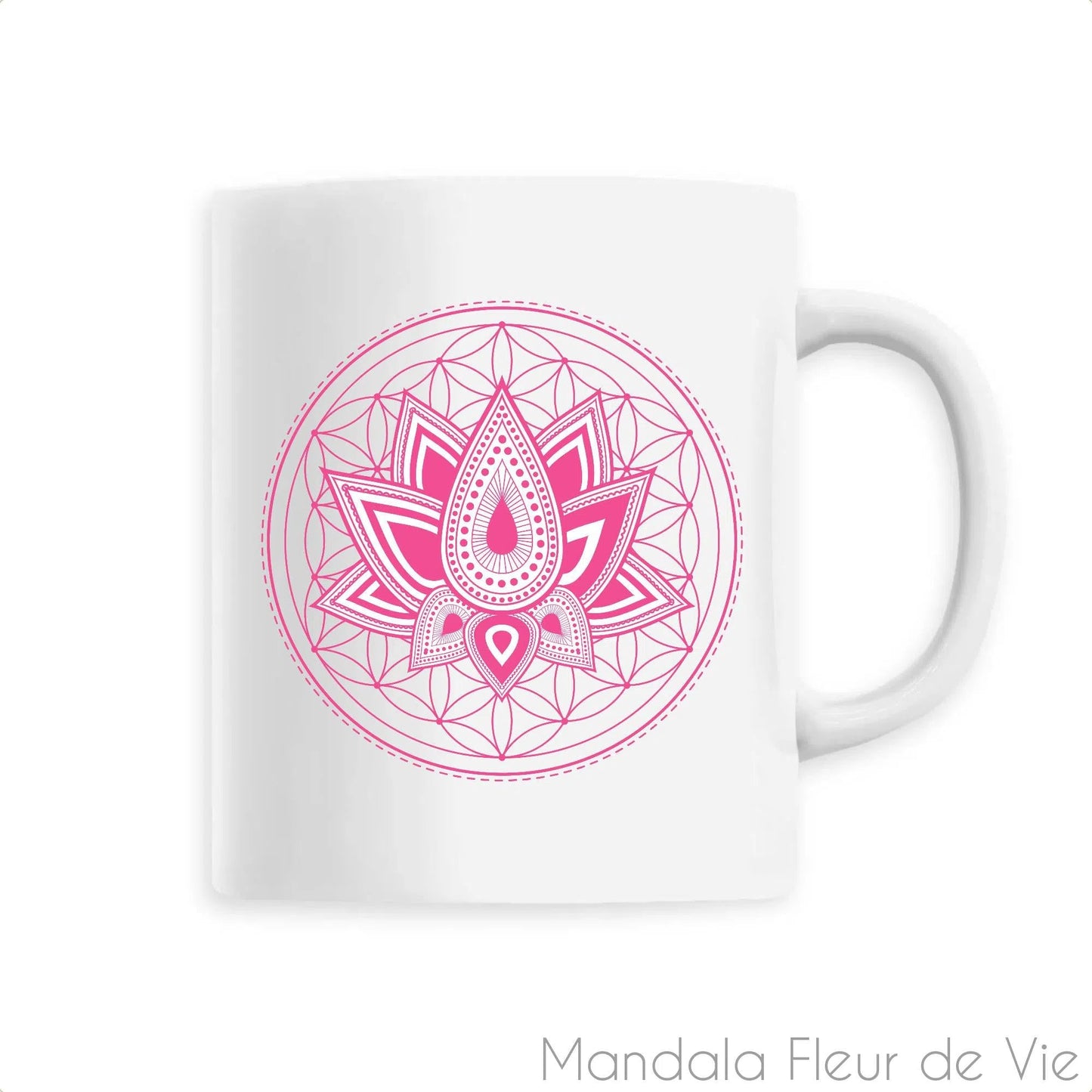 Mug Mandala Fleur de Vie "Lotus Rose"