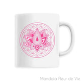 Mug Mandala Fleur de Vie "Lotus Rose"