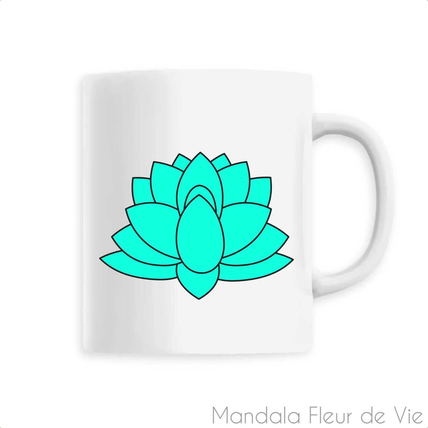 Mug en Céramique Fleur de Lotus Mandala