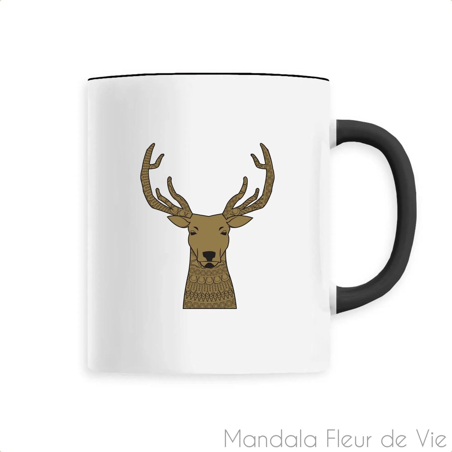 Mug en Céramique Mandala Animaux Cerf